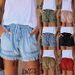 Women's Clothing Elastic Waist Drawstring Casual High Waist Slim Denim Shorts Women_ecoleips.com
