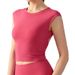 Women's Clothing New Round Neck Tight Yoga Wear Tops Pure Desire Style Beautiful Back Sports Vest Fitness Sleeveless T Shirt With Chest Pad_ecoleips.com
