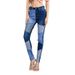 Women's Clothing Slim High Waist High Elastic Stitching Trousers Large Size Women's Trousers Contrast Color_ecoleips.com