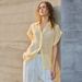 100% Ramie Short Sleeve Shirt For Women - Lightweight Breathable Oversized Poplin Shirt With Classic Collar, Airy Summer Top In Yellow, Navy, Beige_ecoleips.com