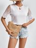 Women's Clothing Women's Fashionable Casual Patchwork Shirt Spring Autumn Lace Top For Formal & Casual For Women_ecoleips.com