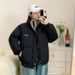 2025 Winter New Cotton-padded Clothes Loose Stand-up Collar Thickened Cotton-padded Clothes, Cotton-padded Jackets Tide Thickened Bread Clothes_ecoleips.com