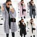 Women's Clothing Slim Fit Long Wool-Like Coat Hooded Trench Jacket Elegant Office Commuter Outerwear For Winter_ecoleips.com