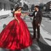 Women's Clothing Ladies New One Shoulder Red Long Temperament Wedding Dress_ecoleips.com