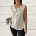2025 European And American Summer New Women's Vest Casual Loose Cotton And Linen T Shirt Button Top_ecoleips.com