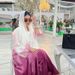 Dubai Malaysia Solid Color Gradient Fashion Feather Abaya Two-Piece Dress Set_ecoleips.com