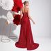Women's Clothing Sequined Strapless Evening Gown American Style Small Slit Train Elegant Birthday Party Runway Show Dress_ecoleips.com