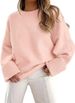 Women's Clothing Cozy Fleece Sweater - Soft Plush Pullover With Round Neck (S-XL, 12 Colors)_ecoleips.com