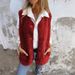 "Women's Lambskin Polar Fleece Button Vest – Warm & Stylish Layering Piece For Autumn/Winter"_ecoleips.com