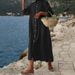 Women's Linen Blend Shirt Dress – Oversized Long Sleeve Button-Down Tunic (S-5XL, White/Pink/Black/Brown/Navy)_ecoleips.com