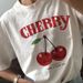 100% Cotton Sweet Fresh Print Outerwear Youthful Loose Slimming Personality Casual Comfortable Round Neck Short Sleeve_ecoleips.com