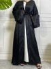 New Muslim Abaya Dress Dubai Turkish Satin Loose Clothing Morocco White Robe Islamic Pakistani Clothes Evening Dresses Ramadan_ecoleips.com