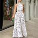 Summer Elegant Women's Sleeveless Halter Jumpsuit Waist Tie Printed European American Style Summer 2023_ecoleips.com