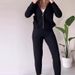 Women's Clothing new autumn solid color twist pattern hooded zipper top casual home suit_ecoleips.com