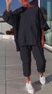 2025 New Casual Solid Color Round Neck Long Sleeve Top Sports Versatile Pants Set For Women_ecoleips.com