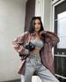 Verve 2025 Versatile Turn-down Collar Loose Plaid Long Sleeve Shirt For Women_ecoleips.com