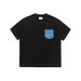 Women's Clothing Denim Pocket Round Neck Short Sleeve T Shirt_ecoleips.com