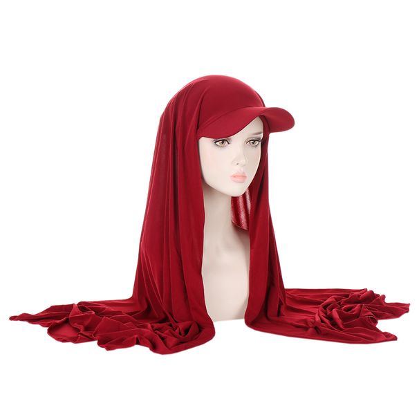 Women's Clothing Solid Color Women's Scarf Hat Versatile Malaysia Scarf Muslim Headscarf Hat_ecoleips.com