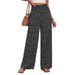 In-stock Cross-border Bestseller European And American Printed Loose Spring-summer Casual Elastic_ecoleips.com