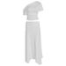 New Arrival Summer Fashion Temperament One Shoulder Slim Top High Waist Long Dress Two Piece Outfit Set_ecoleips.com
