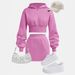 Spors Sweashir Se 2025 European American Spring Sree Fashion Gray Jacke And Shors Two-Piece Women's_ecoleips.com