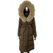 Women's Clothing Elegant Long Down Coat With Fox Fur Trim For Women - Winter Warmth, Slim Fit, Detachable Hood_ecoleips.com