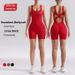 Women's Seamless Yoga Bodysuit Spring/Summer Cross Back Outdoor Running Fitness Sports Hip Lifting Yoga Shorts_ecoleips.com