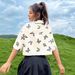 Butterfly Print Short Sleeve Shirt For Women, Lightweight Loose Fit Casual Blouse, Button Down Summer Top_ecoleips.com