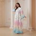 SW2609 Women's Rhinestone Beaded Gradient Evening Dress Malaysian Style Cross Border Printed Casual Fashion for Adults_ecoleips.com