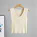 Women's Clothing Slimming Short Striped Camisole Vest Summer Versatile Outerwear Inner Wear Base Knitted Sweater Top_ecoleips.com