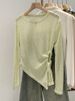 Early Spring Sheer Green Sun-protective Knitted Cardigan For Women, With An Irregular Design, Unique And Beautiful Base_ecoleips.com