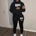 Women's Leopard Print Lip Print Hoodie And Sweatpants Set Hip Hop Street Style Casual Loose Fit Warm Autumn Winter Clothing_ecoleips.com