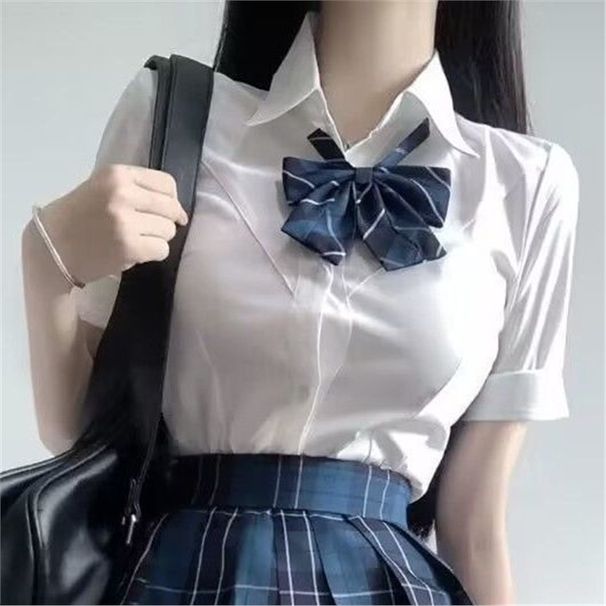 Slim Fit Japanese Style JK Uniform Shirt And Skirt Set Sweet And Spicy Student Class Uniform New Summer Style Women's Clothing_ecoleips.com