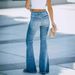 2022 European And American Jeans Autumn/Winter New High-Waisted Tassel Slim Fit Flared Pants Vintage Style_ecoleips.com