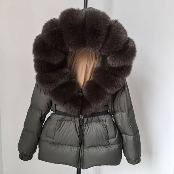 Luxury Winter Down Jacket With Fox Fur Collar – Oversized Hooded Coat For Women (S-XL, Multiple Colors)_ecoleips.com