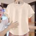 The Korean-Style Top Features A Unique Design, Is Intended For Niche Women's Fashion, Made Of Pure Cotton, Versatile In_ecoleips.com