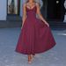 Diyun European And American Elegant High-end Strap Solid Color Long Dress Women's Clothing 2025 Autumn/Winter_ecoleips.com