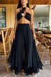 Women's Clothing Casual Bell Bottom Pants Tassel Decoration Elegant Commuting Single Piece Trousers Female_ecoleips.com