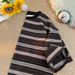 Summer New Striped Short Sleeve T-Shirt Digital Print Comfortable Loose Fit Casual Sports Top for Men And Women_ecoleips.com