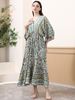 Women's Clothing Positioning Printed Dress Loose A Line Long Skirt Beach Cover Up Holiday Long Skirt_ecoleips.com