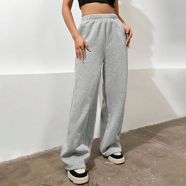Voya Women's European And American Women's Clothing, Simple Style Wide-leg Pants, New Spring-summer High-waisted Loose-fitting Slimming Casual Pants_ecoleips.com