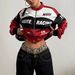 Women's Clothing American Racing Suit Printed Jacket Versatile Casual Outerwear For Ladies_ecoleips.com