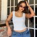 Women's Fashion 2025 Summer New Sexy Slim Fit Crop Top U-Neck Beaded Vest_ecoleips.com