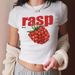 Qiduo Cross-Border Hot-Selling Women's American Style Hot Girl Crop Round Neck Regular Shoulder Slim Fit Top_ecoleips.com