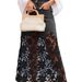 Trendy Lace Trim Denim Skirt For Women - High Waist A-Line Mini Skirt With Feminine Details (White/Black/Blue, S/M/L/XL/XXL)_ecoleips.com