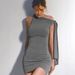 European And American Style Women's Summer Dress Solid Color Tassel Detail Sleeveless Asymmetrical Bodycon 2025 New Fashion_ecoleips.com