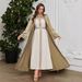 "Elegant Embroidered Long Sleeve Cardigan Coat For Muslim Women – Modest Trench Robe With Solid Color Design"_ecoleips.com