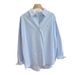 Women's Clothing Color Loose Niche Long Sleeved White Shirt Women's Autumn Version Of Layered Tops_ecoleips.com