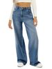 European and American foreign trade cat whiskers and maliu loose wide leg jeans for women_ecoleips.com