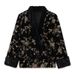 girl Winter Chinese Women's High-End V-Neck Design National Style Gold Beaded Embroidery New Cotton Jacket MX075_ecoleips.com